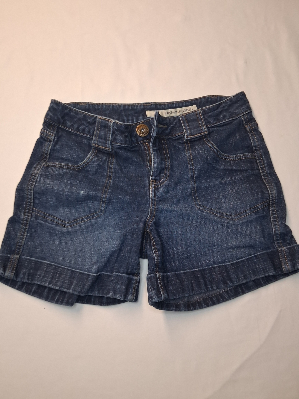 Dkny Women's Dark Blue Denim Shorts